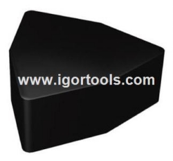 Solid CBN inserts for processing iron and chilled steel